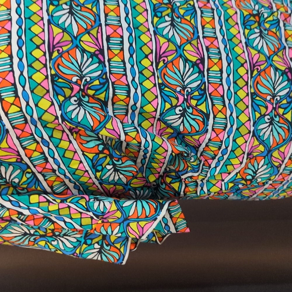 Trina Turk dress - cover up  tunic- neon pattern! Sexy! - Picture 2 of 5
